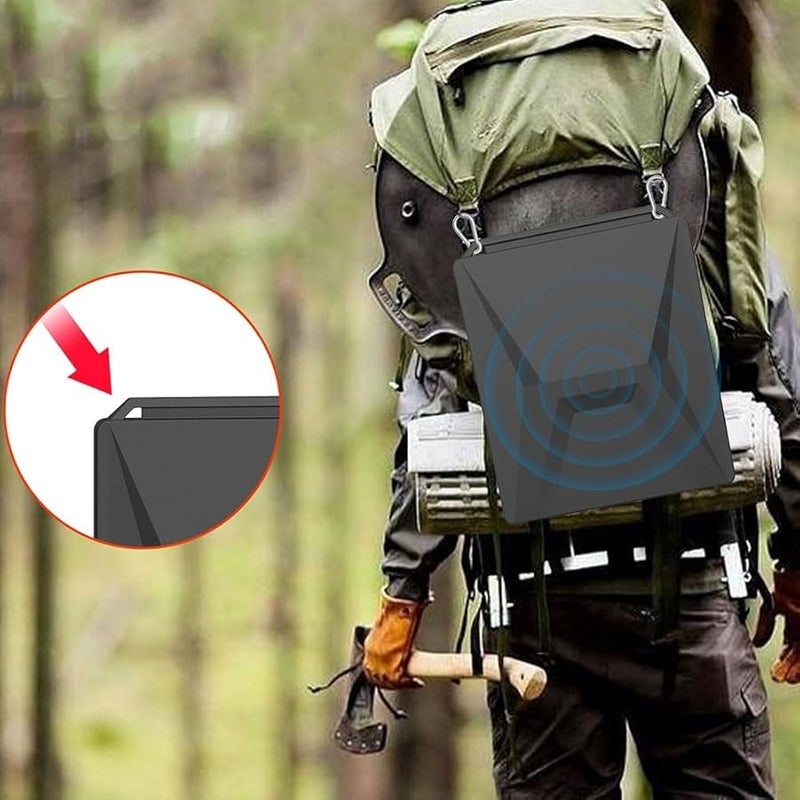 Black Silicone Protective Case with Reusable Sticker for Backpack Secure Lightweight Hiking Camping Travel - Image 5
