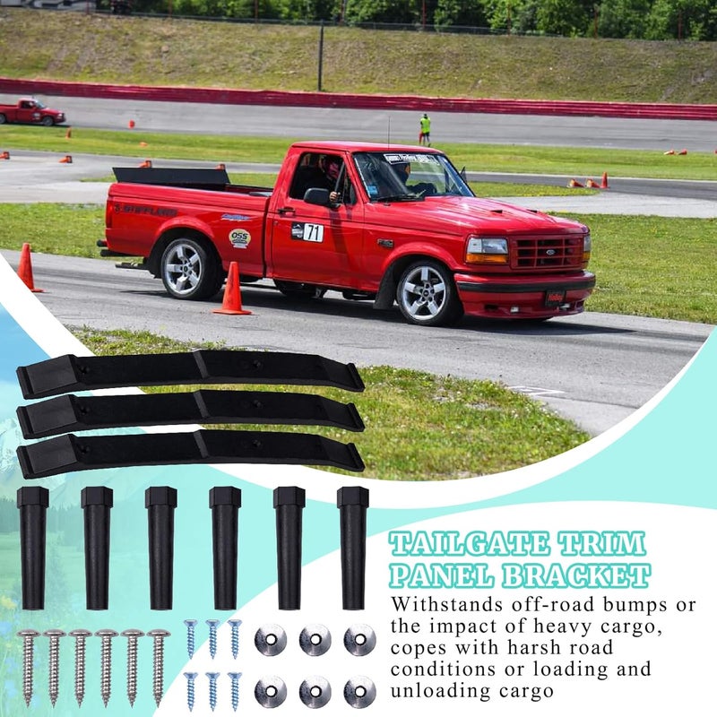 gtpartes Bracket Set for Tailgate Trim Panel Compatible with 1987-1996 Ford F150 F250 F350 - Image 5