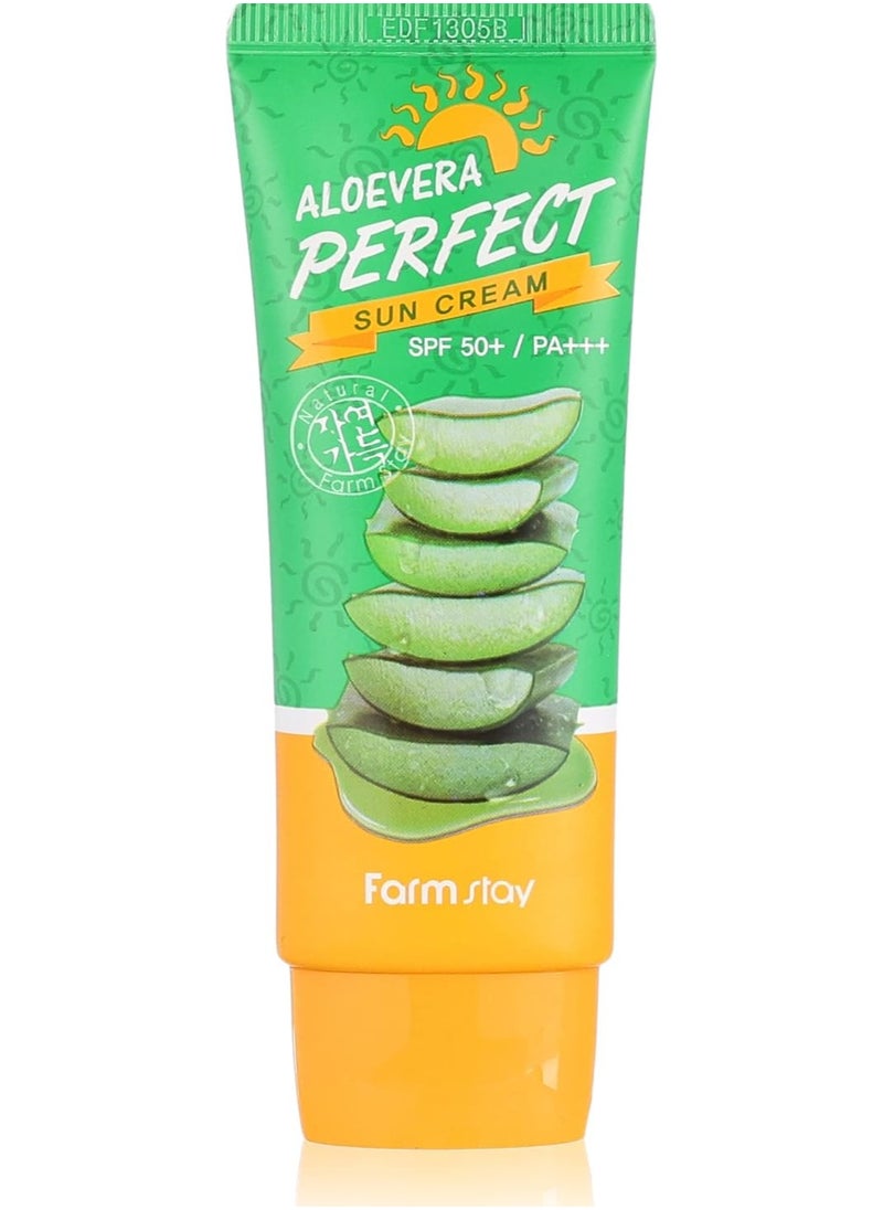 Farm Stay - Farm Stay Aloevera Perfect Sun Cream SPF50 70g - Image 1