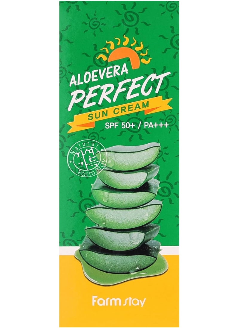 Farm Stay - Farm Stay Aloevera Perfect Sun Cream SPF50 70g - Image 1