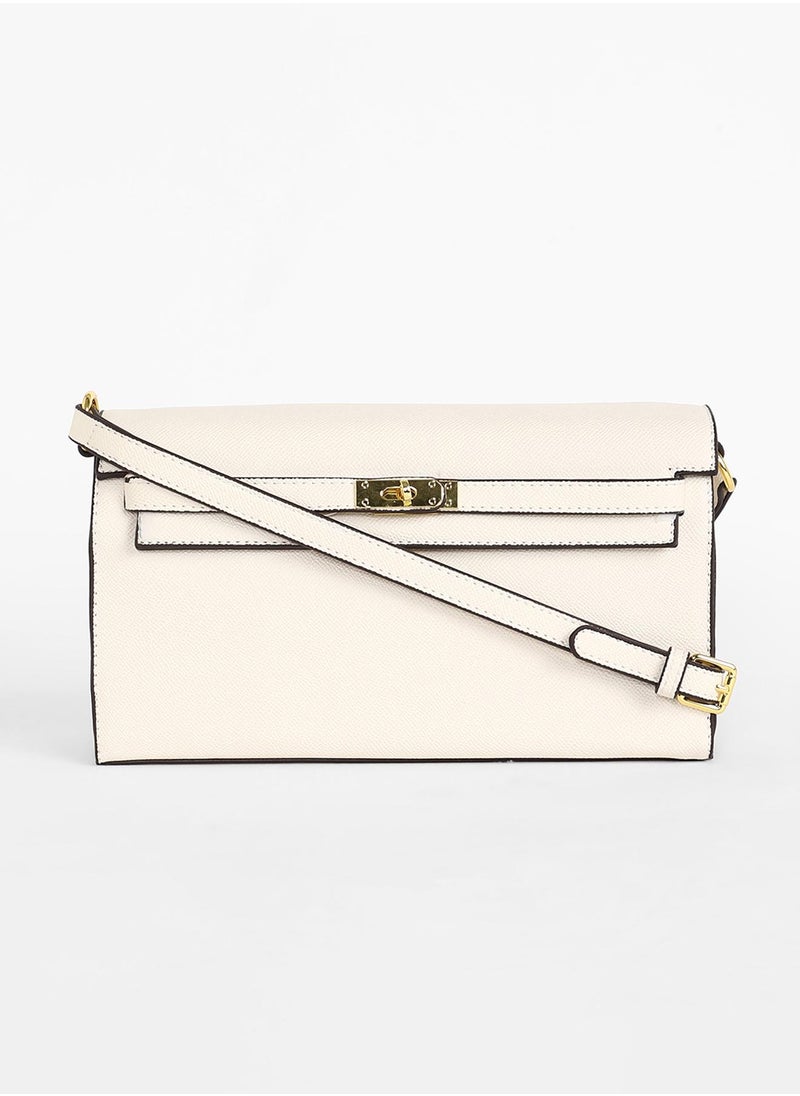 Haute Sauce The Overlap Sling Bag - Powder White  - Image 4