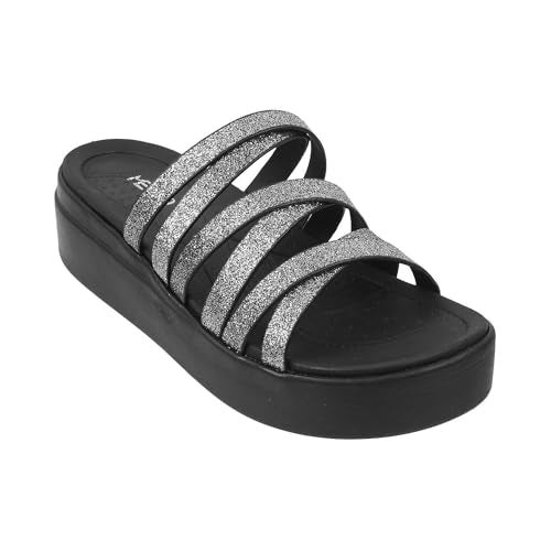 Metro Women Gun Metal Wedge Heel Fashion Slip-on Sandal UK/6 EU/39 (34-109) - Image 2