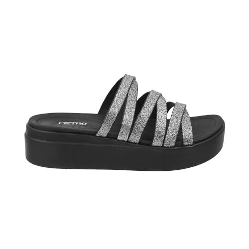 Metro Women Gun Metal Wedge Heel Fashion Slip-on Sandal UK/6 EU/39 (34-109) - Image 3