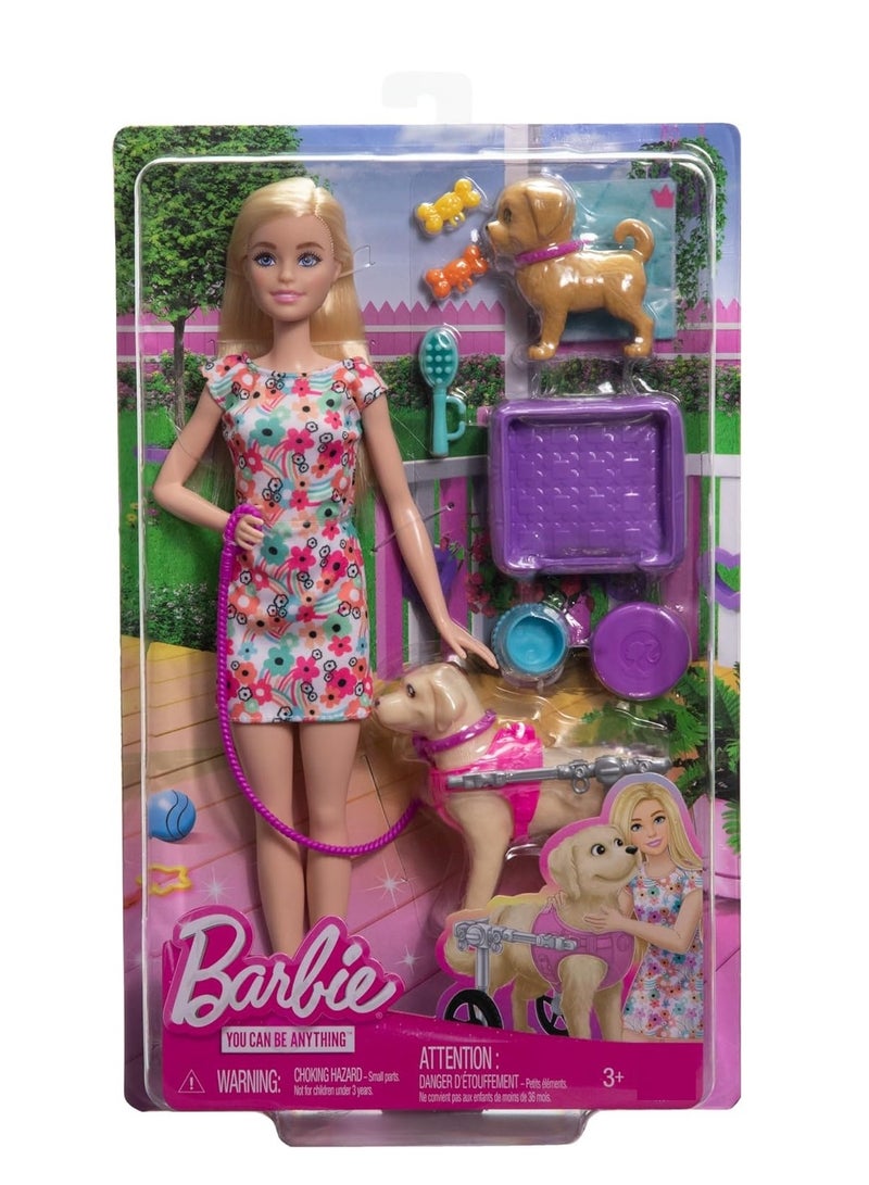 Barbie مجموعة ألعاب باربي للمشي والعجلات للحيوانات الأليفة - Image 5