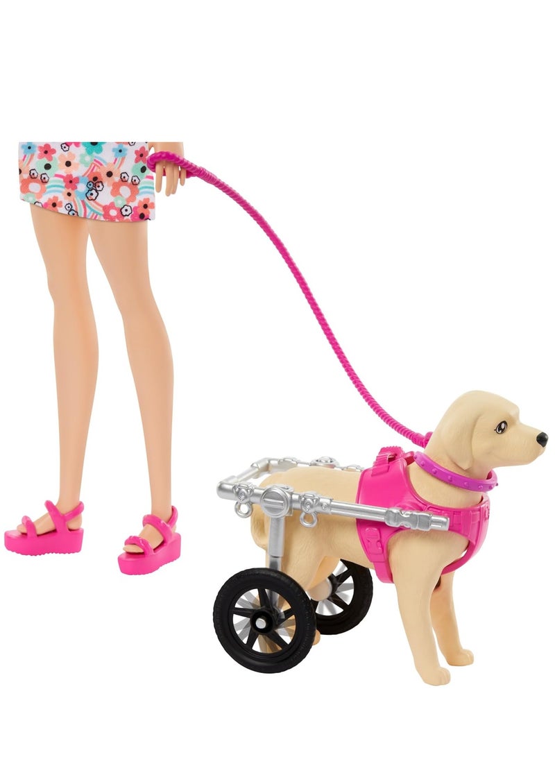 Barbie مجموعة ألعاب باربي للمشي والعجلات للحيوانات الأليفة - Image 2
