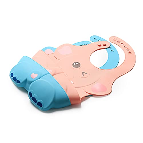 GUCHIGU Waterproof Silicone Baby Bib for Feeding Babies and Toddlers, Unisex Set of 2 Silicon Baby Feeding Bibs for Infants and Toddlers 4M to 4Yr Cute Printing with Rice Pocket (Pink, Set of 1) - Image 4