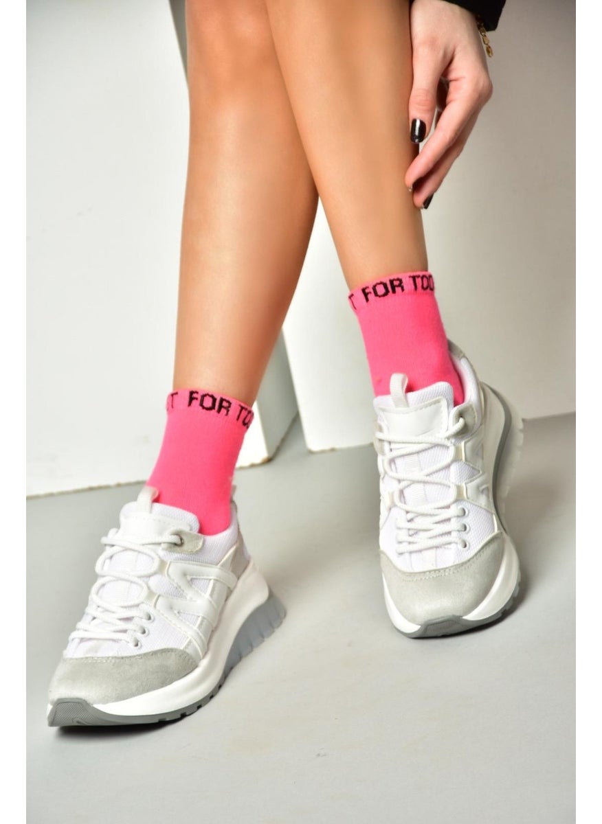 Fox Shoes S973113002 White Suede Women's Sports Shoes Sneakers  - Image 4