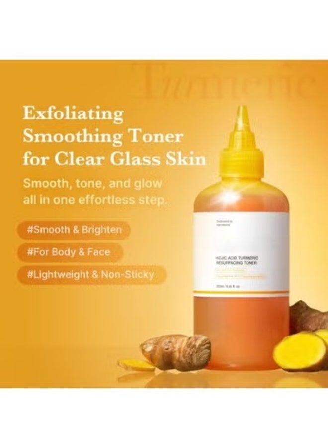 KOJIC ACID TURMERIC RESURFACING TONER 250ML - Image 3