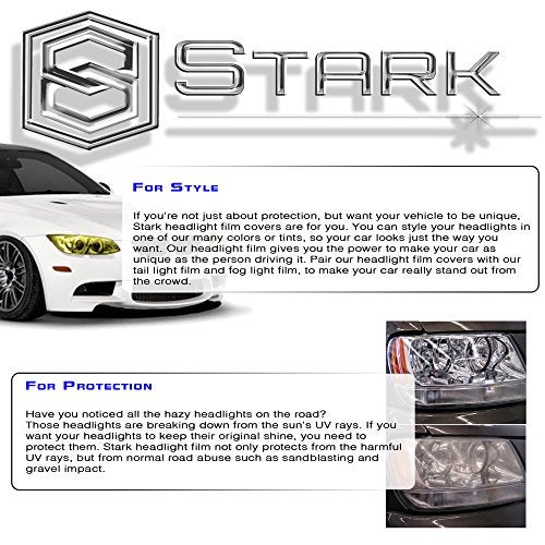 Stark ستارك 12" × 24" بوصة / 1 × 2 قدم فيلم تغليف فينيل بلمسة صفراء لامعة لمصابيح الرأس ومصابيح الذيل ومصابيح الضباب - Image 3