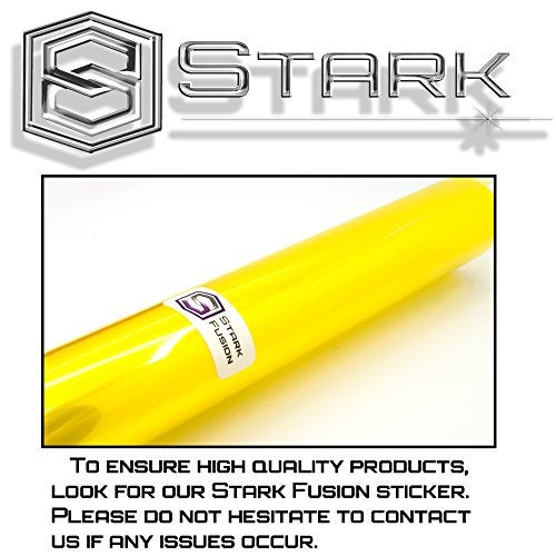 Stark ستارك 12" × 24" بوصة / 1 × 2 قدم فيلم تغليف فينيل بلمسة صفراء لامعة لمصابيح الرأس ومصابيح الذيل ومصابيح الضباب - Image 5