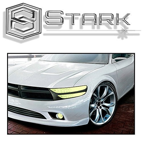 Stark ستارك 12" × 24" بوصة / 1 × 2 قدم فيلم تغليف فينيل بلمسة صفراء لامعة لمصابيح الرأس ومصابيح الذيل ومصابيح الضباب - Image 2