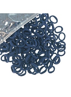 200 Pcs Solid Color Cotton Hair Ties Toddler Girls Elastics Hair Ties Seamless Ponytail Holder Navy