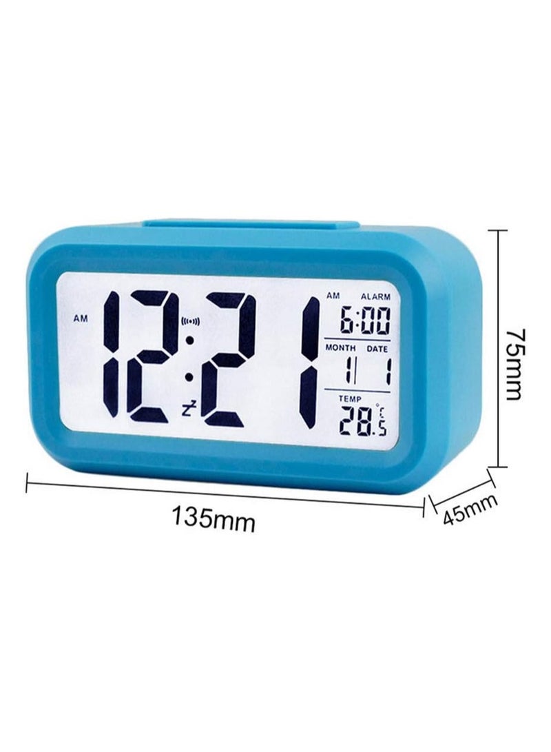 BLOOMING TIME Time and Temperature Alarm Clock ，Sensor Touch Alarm Clock for Kids Technology Light On Backlight - Image 3