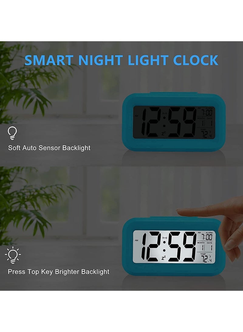 BLOOMING TIME Time and Temperature Alarm Clock ，Sensor Touch Alarm Clock for Kids Technology Light On Backlight - Image 5