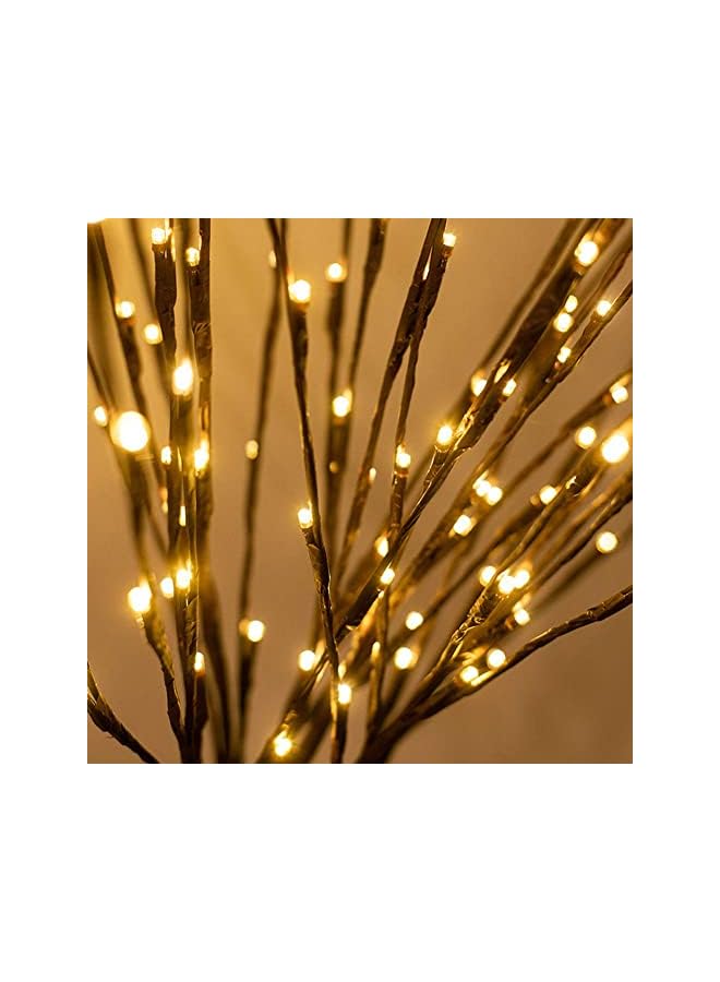 The Bros 3PK 60" أضواء فروع LED، أضواء أغصان للزهور، أغصان الصفصاف مع قابس USB، شجرة صناعية للزينة DIY لعيد الهالوين وعيد الشكر وعيد الميلاد، أبيض دافئ - Image 4