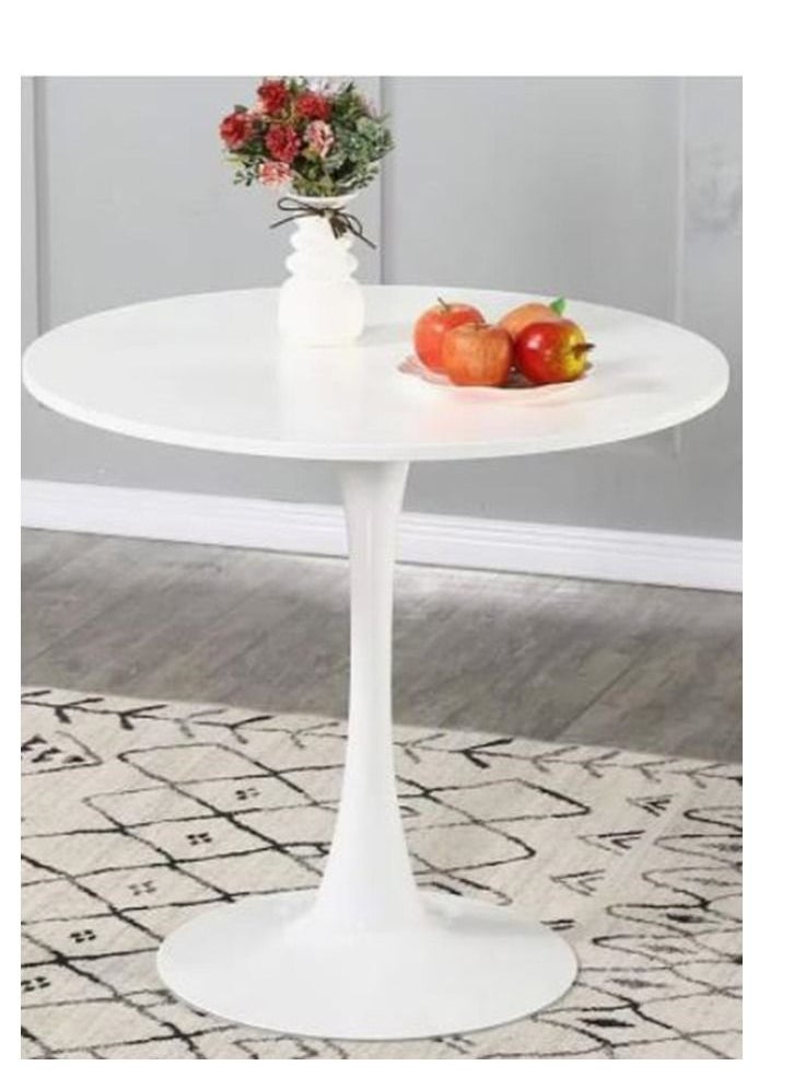 Generic - Modern round dining table white 70CM - Image 1