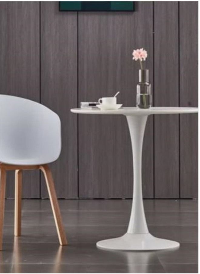 Generic - Modern round dining table white 70CM - Image 1