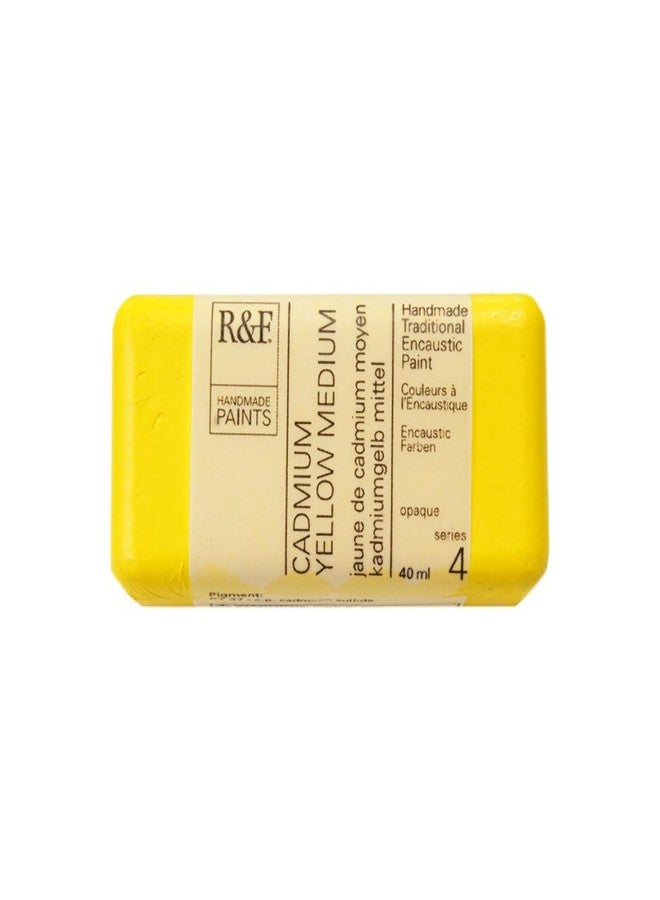 R&F Artist Encaustic Paint, Cadmium Yellow Medium, 40 ml - Image 1
