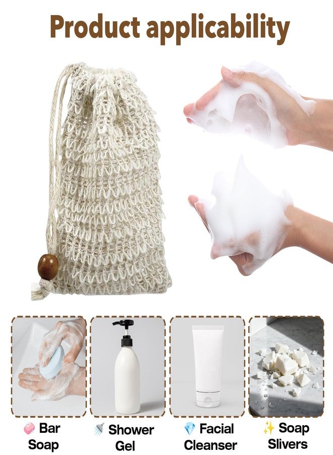 Mtuiewo 12 PCS Soap Saver Bag, Exfoliating Soap Saver Pouch, Natural Cotton Linen Mesh Soap Bag with Drawstring for Smooth Skin, for Bathing & Facial Cleansing - Image 5