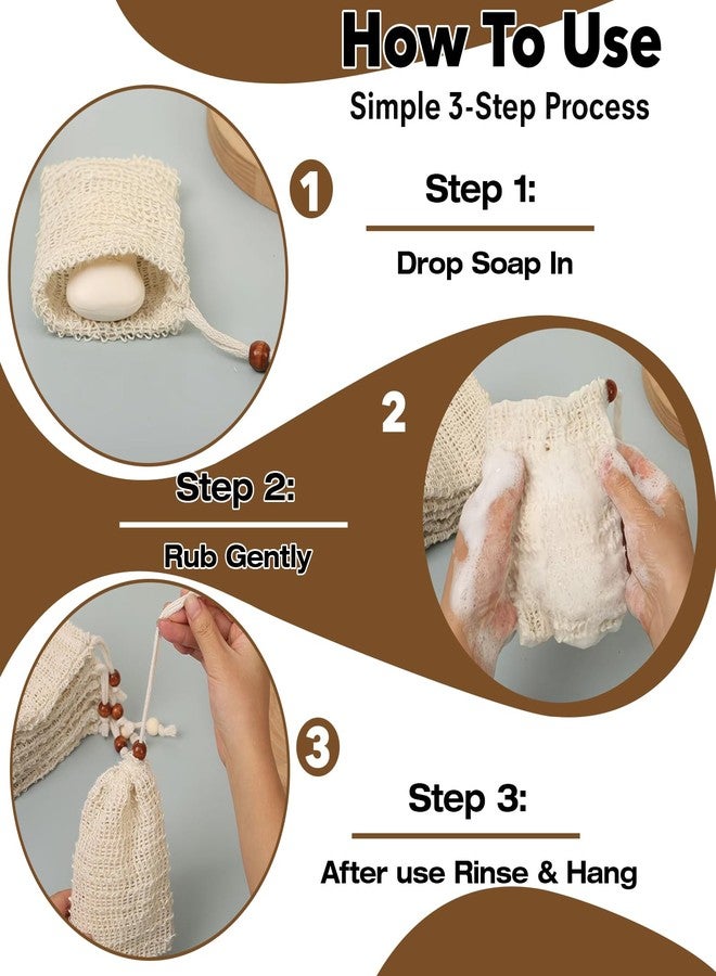 Mtuiewo 12 PCS Soap Saver Bag, Exfoliating Soap Saver Pouch, Natural Cotton Linen Mesh Soap Bag with Drawstring for Smooth Skin, for Bathing & Facial Cleansing - Image 4