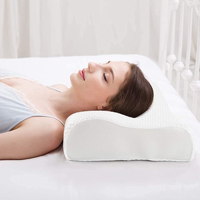 Tilak Venture TV Memory Foam Pillow Standard Size Neck & Back Support Pillow for Sleeping Well (Standard, Memory Foam Set of 1) - Image 1
