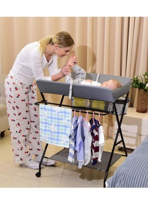 Multi-function Baby Nursing Table - Foldable Portable Baby Diaper Changing Tables, Suitable for Newborn Massage, Bathing and Changing Clothes