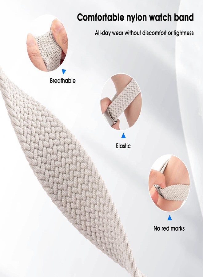 Arae Magnetic Stretchy Watch Band Compatible for Apple Watch Band 38mm 40mm 41mm 42mm,Comfortable Adjustable Straps Wristbands for iWatch Series 10 9 8 7 6 5 4 SE 3 2 1 Ultra 1 2 Women Men,Starlight - Image 5