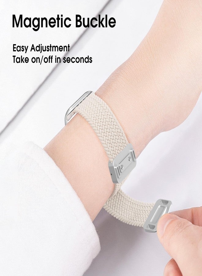 Arae Magnetic Stretchy Watch Band Compatible for Apple Watch Band 38mm 40mm 41mm 42mm,Comfortable Adjustable Straps Wristbands for iWatch Series 10 9 8 7 6 5 4 SE 3 2 1 Ultra 1 2 Women Men,Starlight - Image 3
