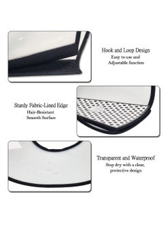 MAJIBAO Pet cone collar with Transparent plastic, Soft surface, Comfortable, anti-Scratch and Bite, Adjustable Elizabethan Collar with Hook and Loop, 68 cm Recovery cone with Black trim, Waterproof (Black)  - Image 3