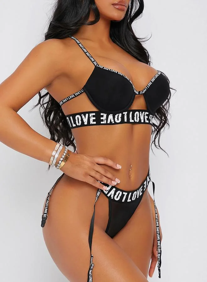 Take Two Wired Printed Bra and Brief Set
