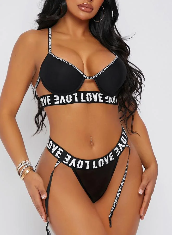 Take Two Wired Printed Bra and Brief Set