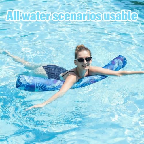 FindUWill 2 Pack Inflatable Swim Pool Noodles for Adults - Soft Fabric Covered Large Swim Noodles, Premium Buoyancy for Swimming Floating, Pool Floats Toys for Pool Accessories - Image 5