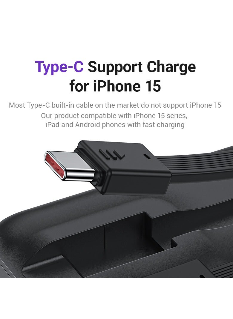 زيم بنك الطاقة zime B225، بسعة 10000 مللي أمبير وقوة قصوى 22.5 واط، شاحن محمول سريع مزود بمنفذ USB-C مدمج وكابلات توصيل، منفذ USB-C واحد، منفذ USB-A واحد، بطارية احتياطية لأجهزة iPhone 16/15/14، وGalaxy، وغيرها. - Image 3