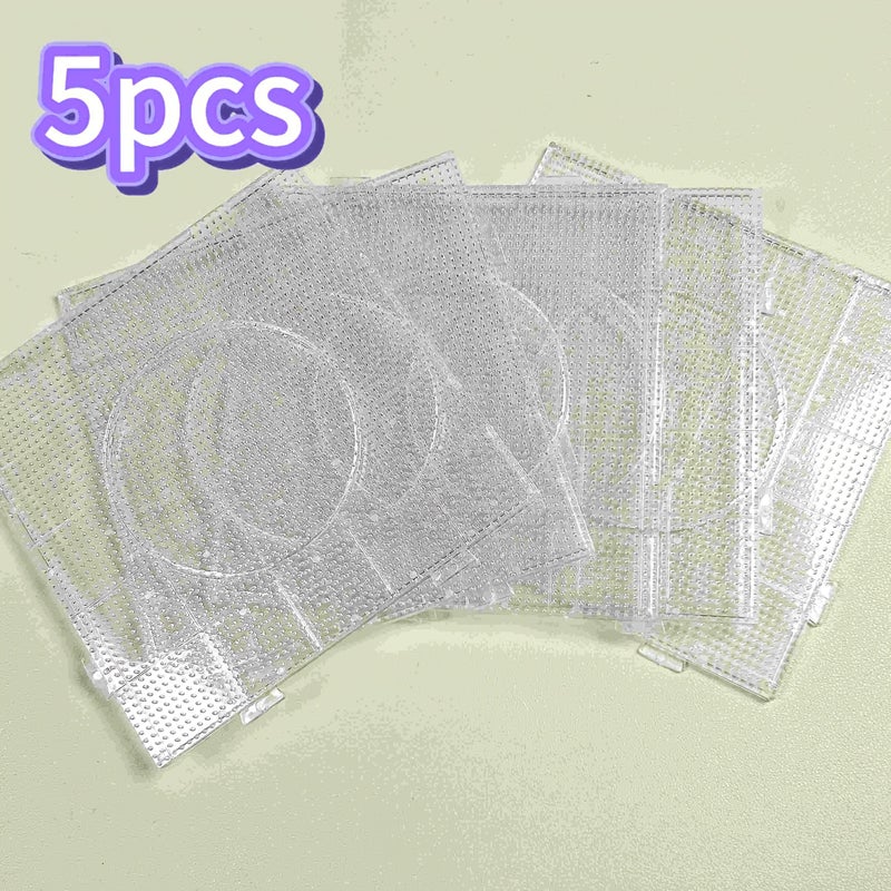 5 Transparent Square Bead Boards With Round Template For 2.6Mm Beading - Image 1