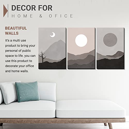walllane - Modern Art Wall Decor Panel Paintings for Living Room Bedroom - Aesthetic Wall Decor - Big Size Wall Paintings (12 inch x 18 inch) Set of 3 Panel001 (Art Deco, 06) - Image 4