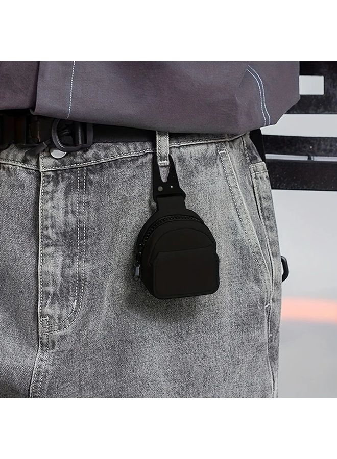 Black Headphone And Key Holder Wallet With Hook For Outdoor Activities - Image 4