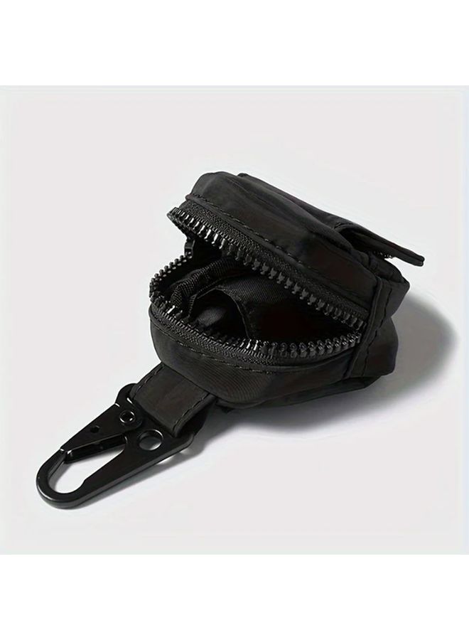 Black Headphone And Key Holder Wallet With Hook For Outdoor Activities - Image 3