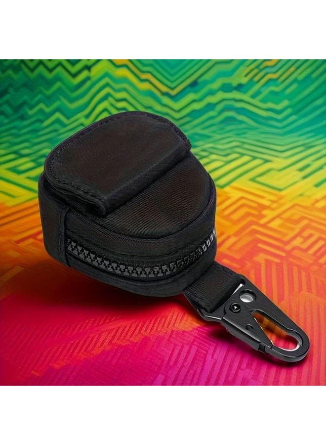 Black Headphone And Key Holder Wallet With Hook For Outdoor Activities - Image 1