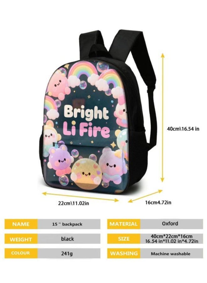 واضح من النار حقيبة كرتونية من ثلاث قطع، يسهل التعامل معها في مناسبات مختلفة (متوفرة للطلاب والأطفال والأصدقاء في النزهايات وتسلق الجبال والتعليم المدرسي وما إلى ذلك) | الكتفين + حقائب اليد + حقائب القرطاسية | موسم العودة إلى المدرسة / هدايا المهرجان - 38 - Image 5