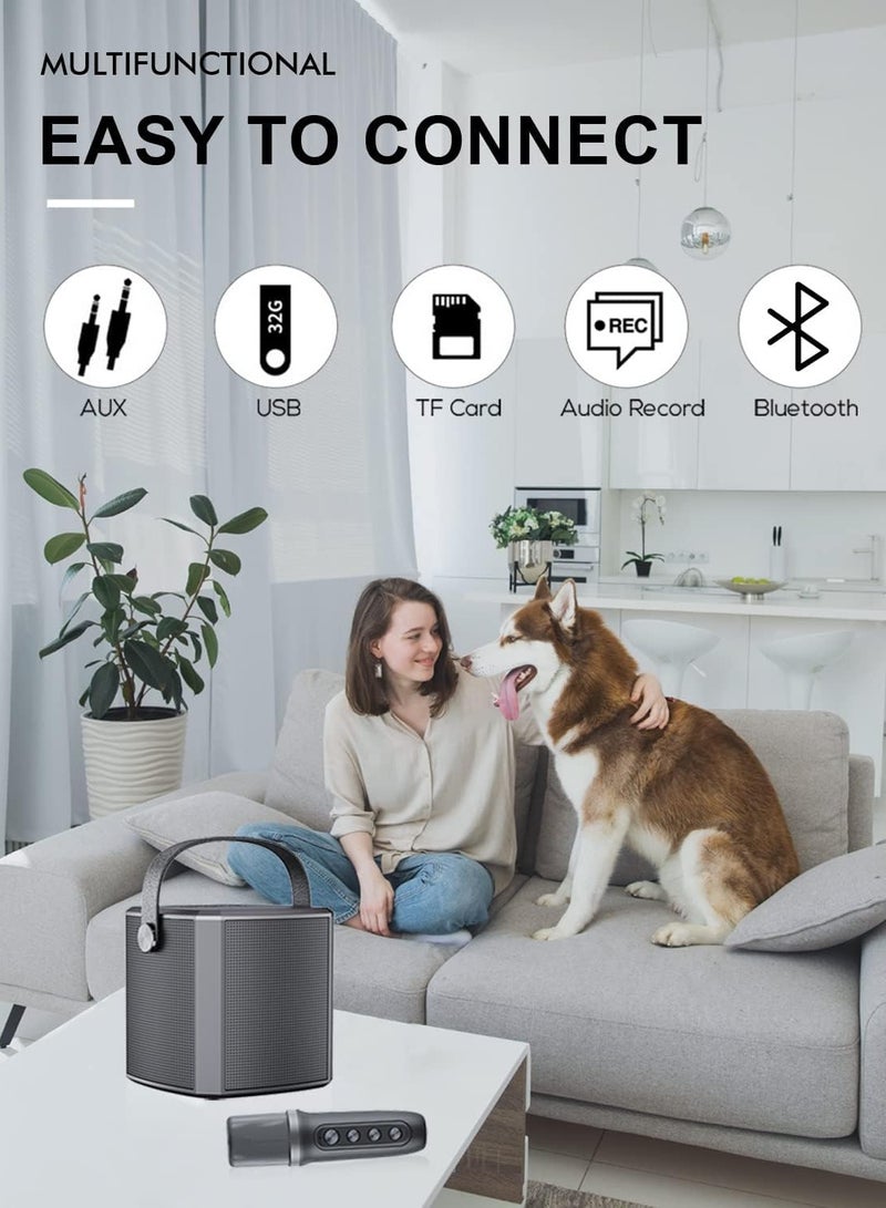 ELTRAZONE Karaoke Machine with UHF Wireless Microphones for Adults & Kids – Portable Bluetooth PA Speaker System with Vocal Cut, LED Light Effects, Rechargeable Battery – Perfect for Home Parties, Weddings, Meetings, and Celebrations - Image 3