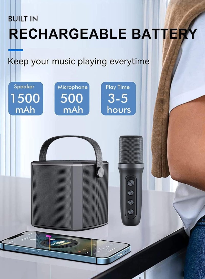 ELTRAZONE Karaoke Machine with UHF Wireless Microphones for Adults & Kids – Portable Bluetooth PA Speaker System with Vocal Cut, LED Light Effects, Rechargeable Battery – Perfect for Home Parties, Weddings, Meetings, and Celebrations - Image 2