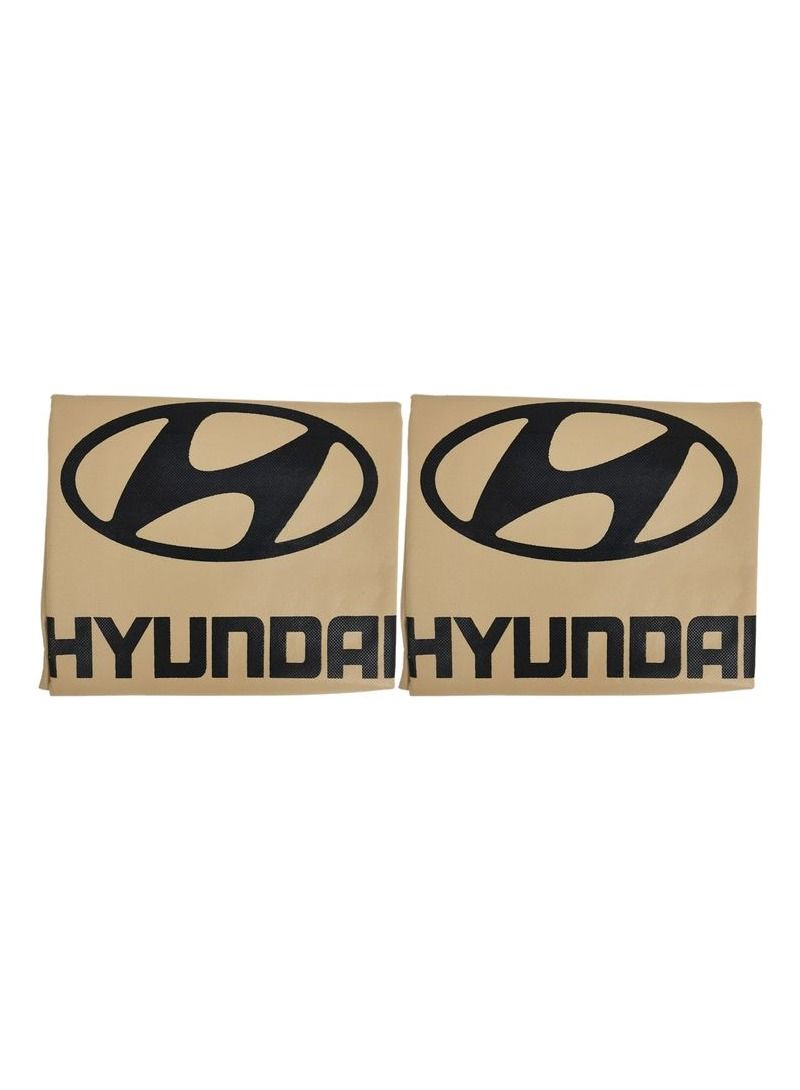 HYUNDAI 2 Pcs Set Car Seat Cover, High Quality Universal Car Seat Dust Dirt Protection Cover, Extra Protection For Your Seat, Beige - Image 5
