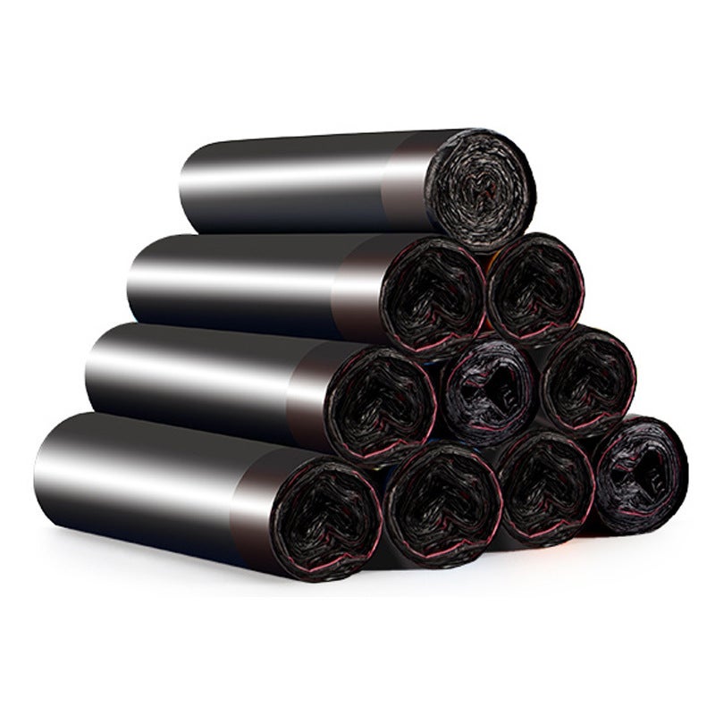Garbage Bag Portable Drawstring Garbage Bag Thickened Color Breakpoint Kitchen Household Plastic Bag Automatic Closing - Image 1