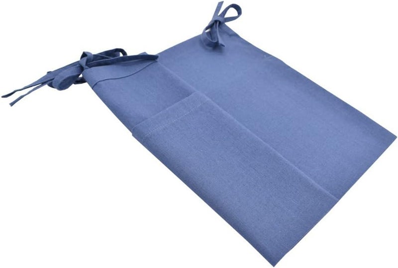 YeeMan Linen Baby Bedside Hanging Storage Bag,2 Pockets Organizer for Baby Cribs and Toys (Blue) - Image 4