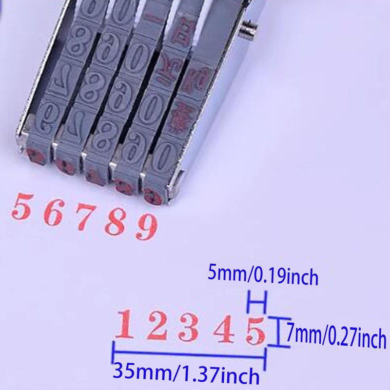 zeng Adjustable Number Stamp, with Number 0-9 and Symbols, Manual Rolling Office Business Stamp, Supermarket & School Supplies, Multicolor (Large 5 Digit) - Image 3