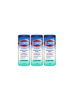 Clorox Expert Disinfecting Wipes Fresh Scent With Moisture Lock Lid, Multi-Surface Bleach Free Cleaning Wipes, 30 Wet Wipes, Bundle Pack of 3 Special Offer White  - Image 1