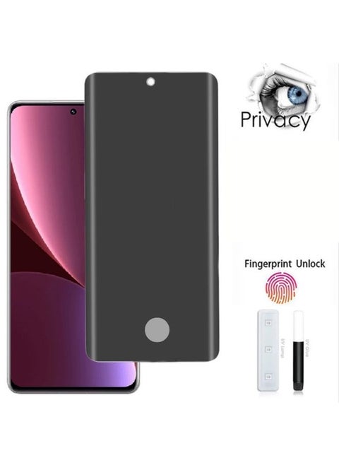 Privacy Screen Protector for Vivo V50 Lite, UV Protection, Fingerprint sensor compatible