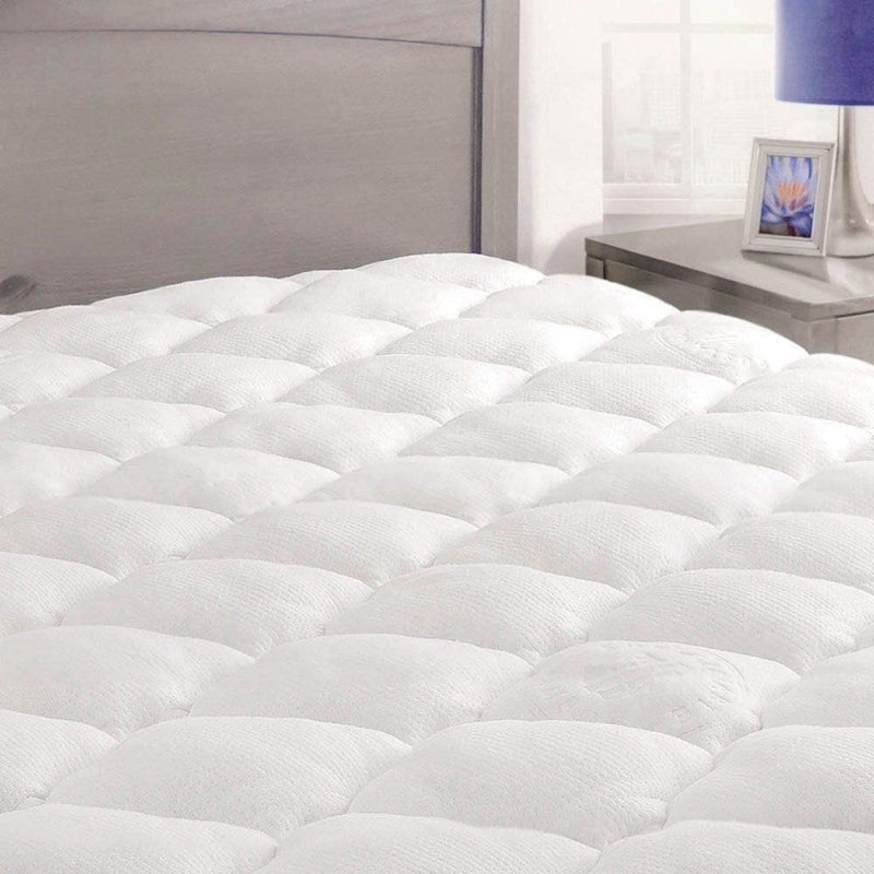 ExceptionalSheets ExceptionalSheets Rayon from Bamboo Mattress Pad with Fitted Skirt  Extra Plush Cooling Topper  Full
