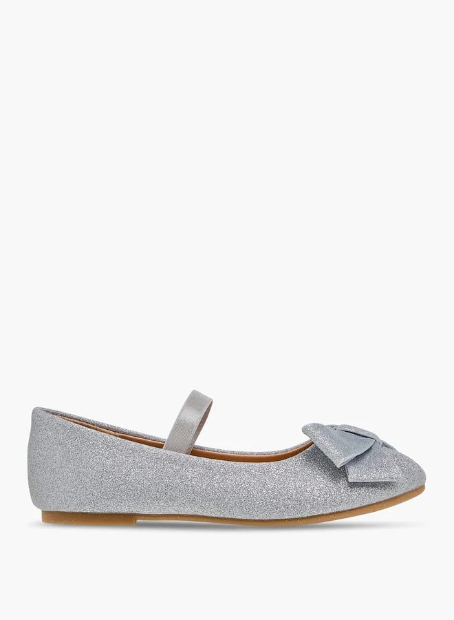 Flora Bella By Shoexpress Girls Bow Embellished Ballerina Shoes With Elasticated Strap