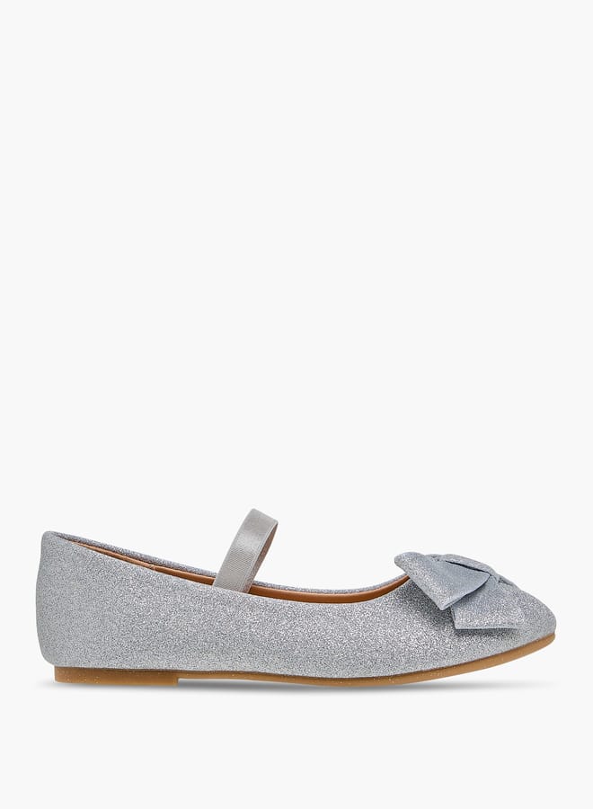 Flora Bella By Shoexpress Girls Bow Embellished Ballerina Shoes With Elasticated Strap - Image 3